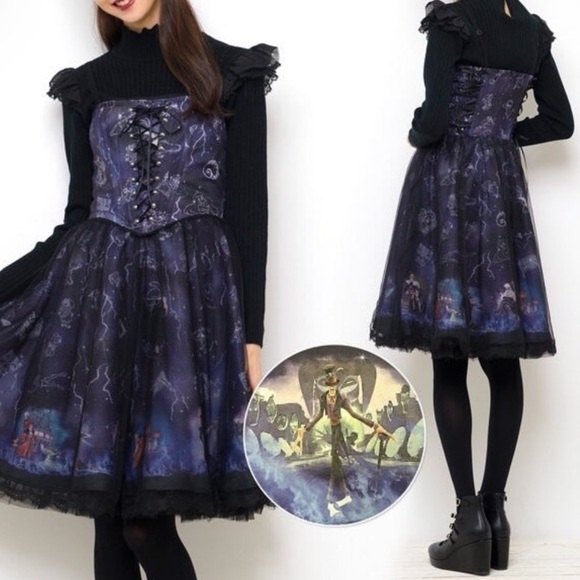 Secret Honey Dresses & Skirts - Secret Honey X Disney Crystal Season Villians Lace Up Corset Dress Free Size
